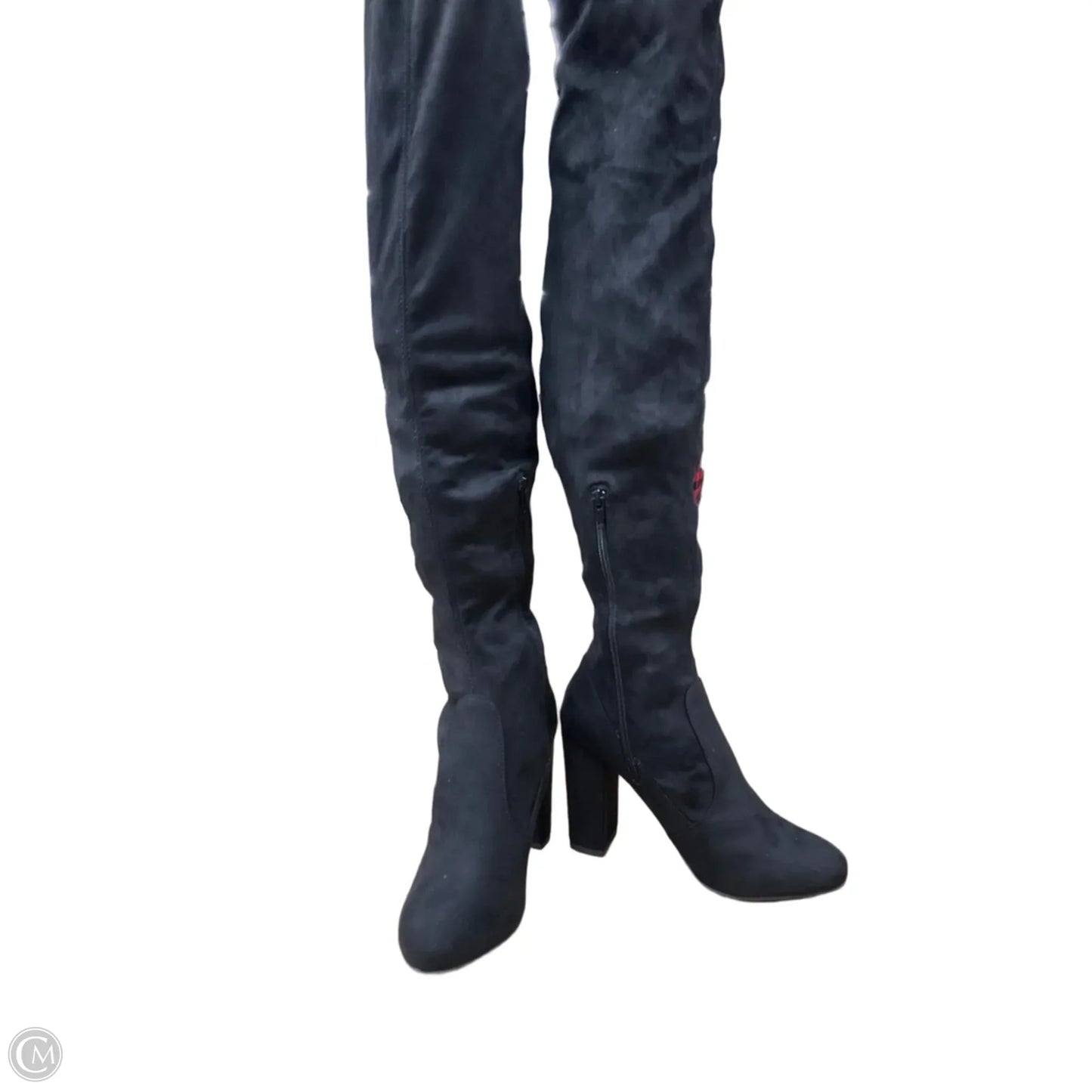 Boots Over-the-knee Heels By Fashion Nova In Black, Size: 10