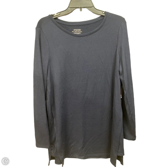 Top Long Sleeve By Chicos In Navy, Size: M