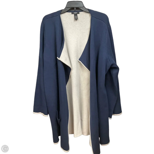 Cardigan By Alfani In Blue & White, Size: 2x