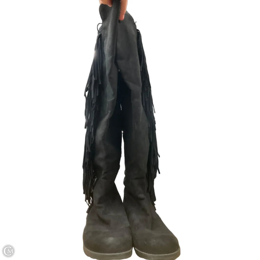 Boots Knee Flats By Unisa In Black, Size: 9