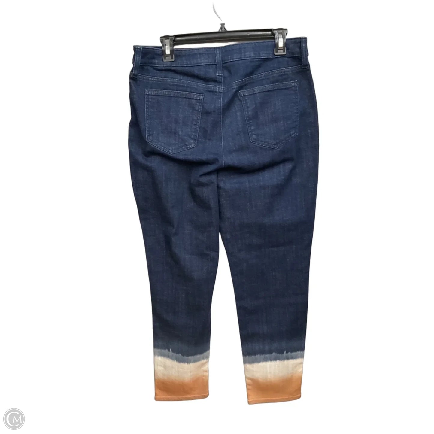 Jeans Straight By Chicos In Blue & Tan, Size: 10