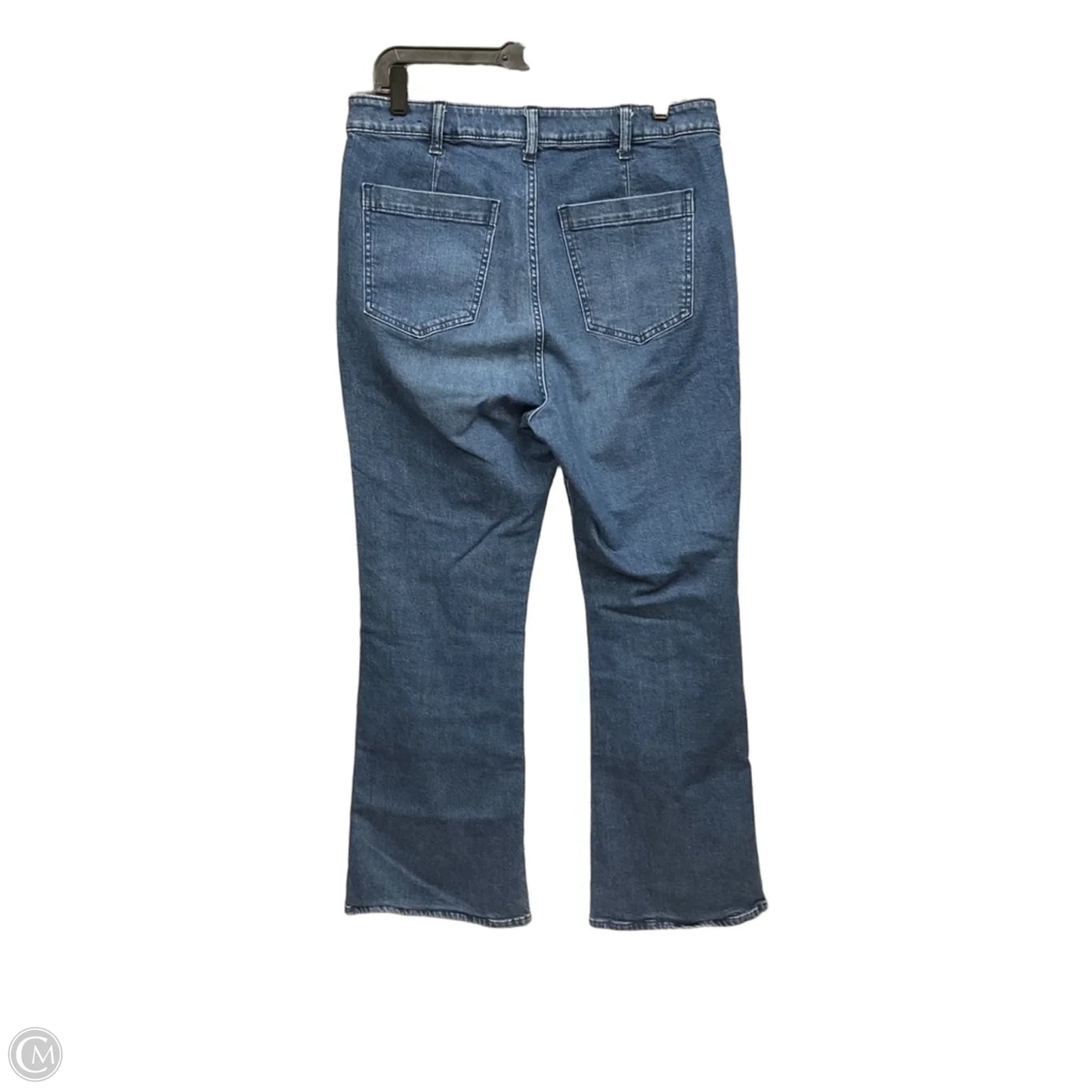 Jeans Flared By Gap In Blue Denim, Size: 14