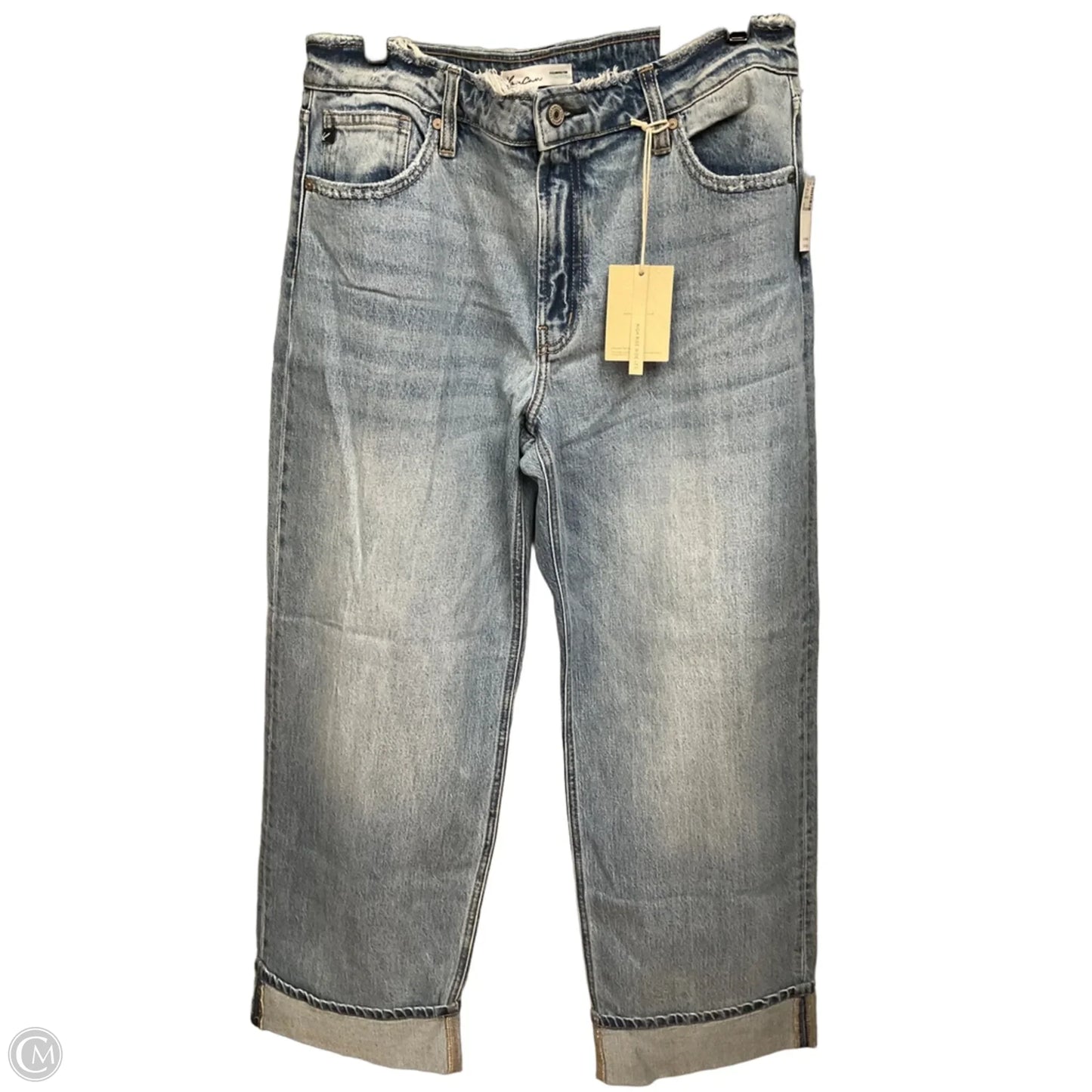 Jeans Wide Leg By Kancan In Blue Denim, Size: 8
