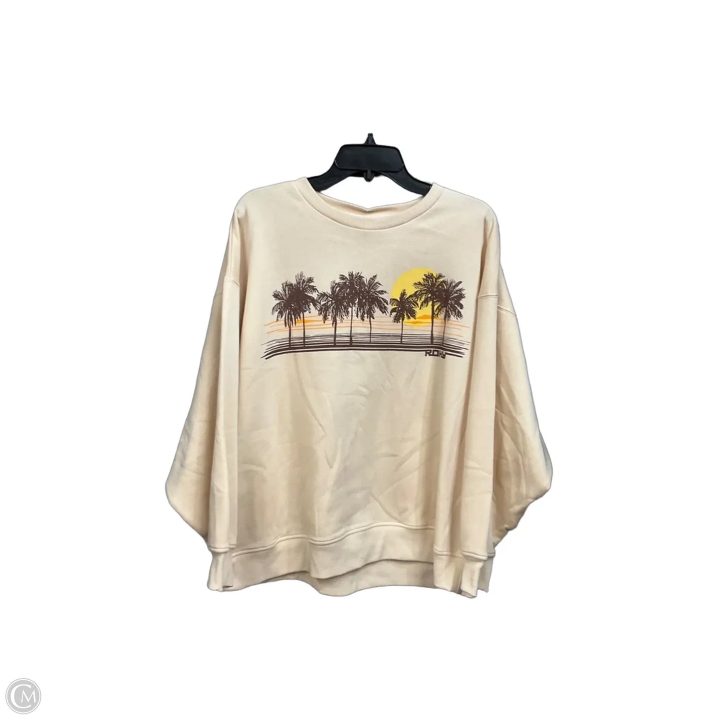 Sweatshirt Crewneck By Roxy In Beige, Size: M