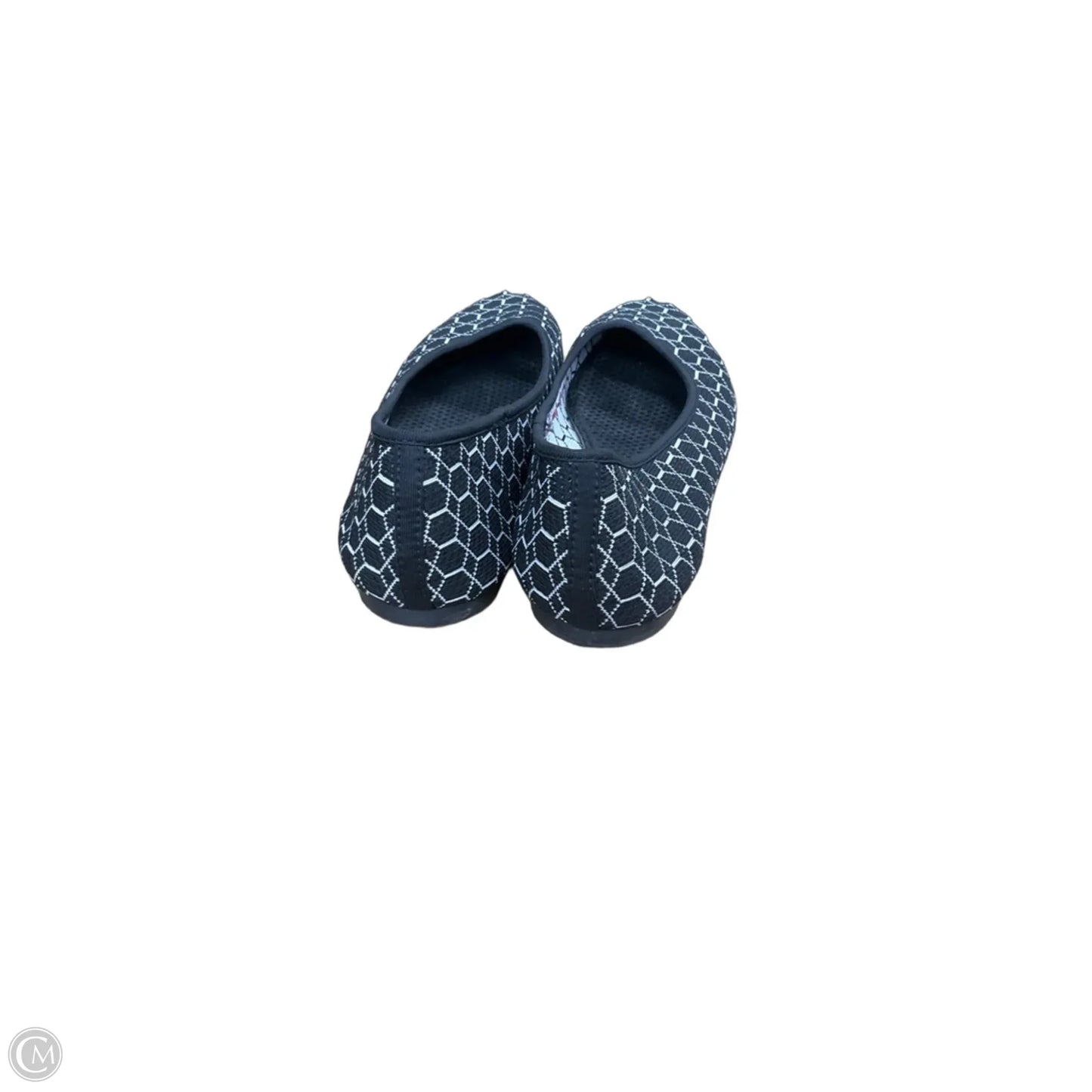 Shoes Flats By Skechers In Black & White, Size: 8.5