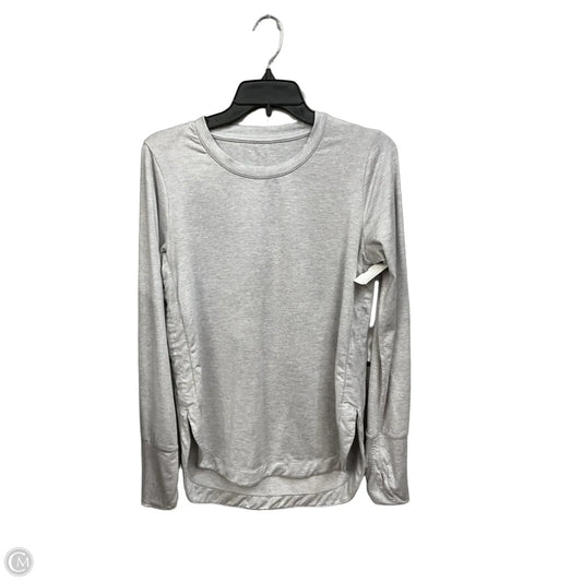 Athletic Top Long Sleeve Crewneck By Athleta In Grey, Size: S
