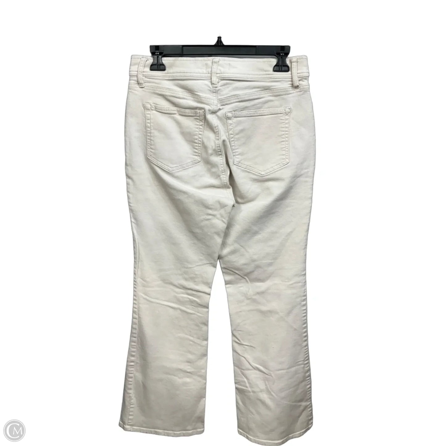 Jeans Flared By Loft In Cream Denim, Size: 8