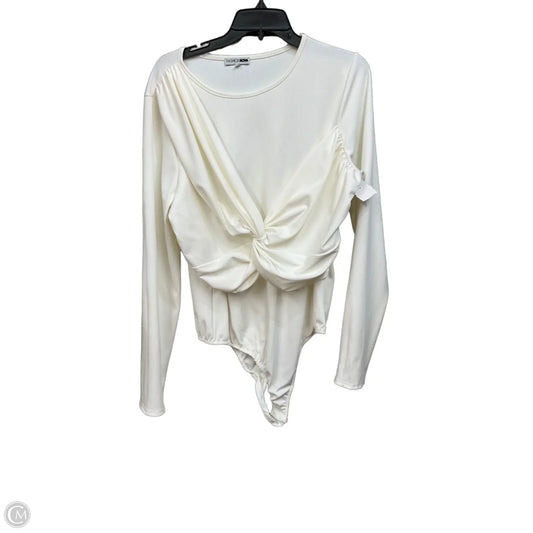 Bodysuit By Fashion Nova In Cream, Size: 3x