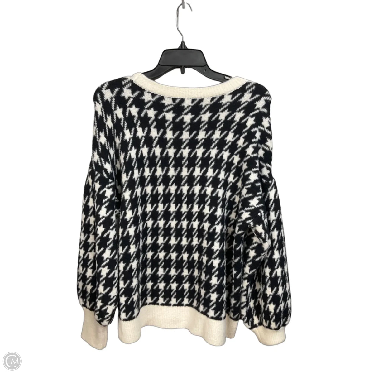 Sweater By Loft In Black & White, Size: L