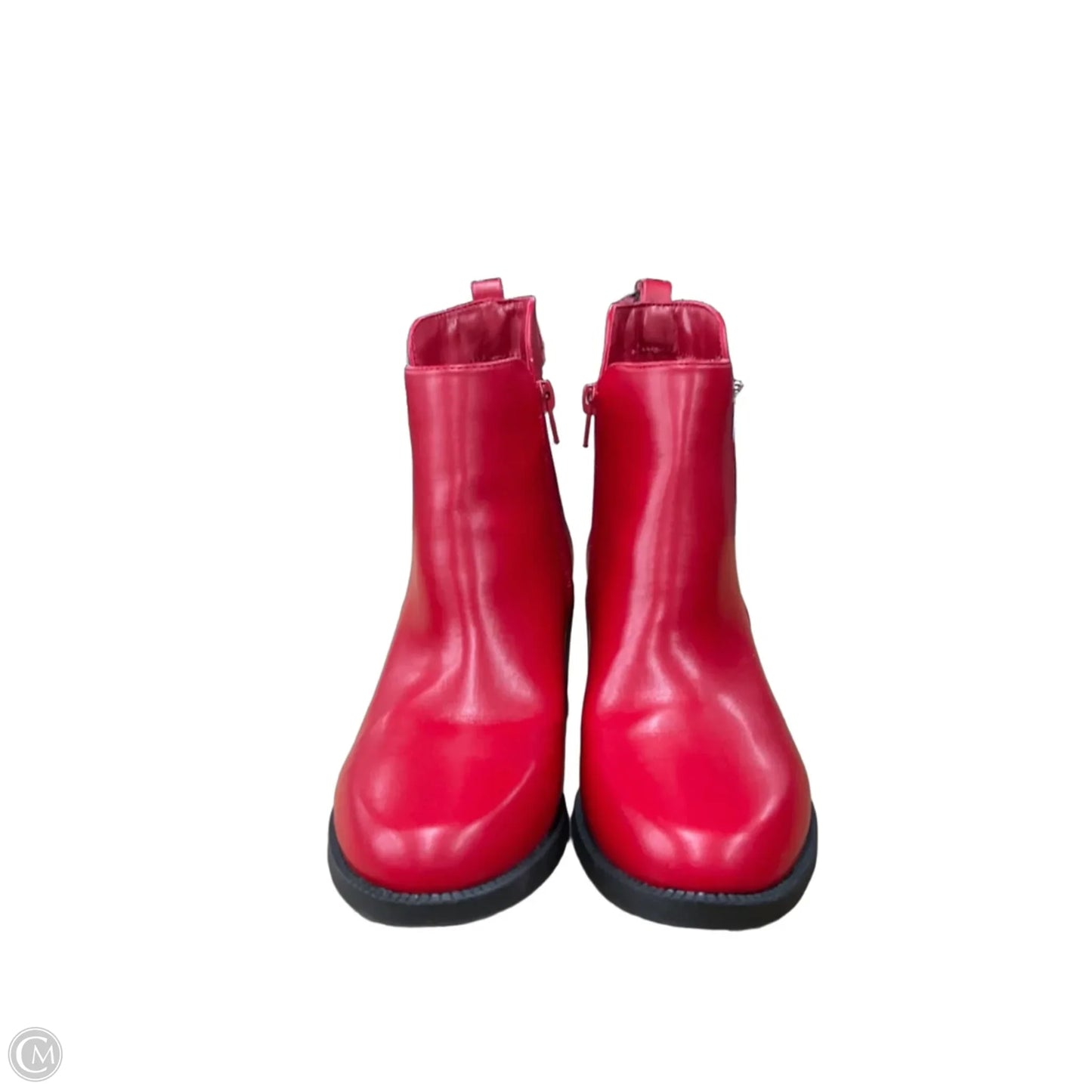 Boots Ankle Heels By Cme In Red, Size: 7
