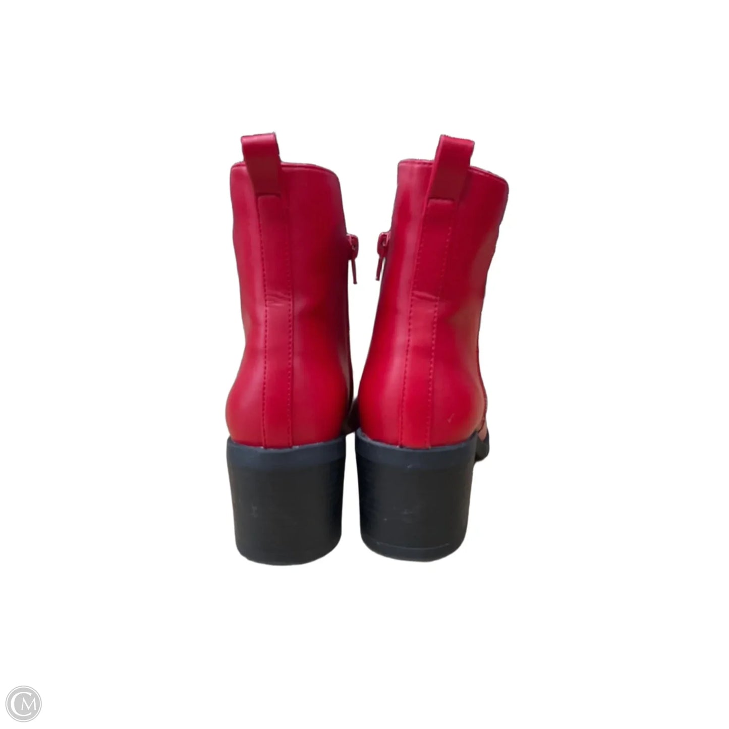 Boots Ankle Heels By Cme In Red, Size: 7