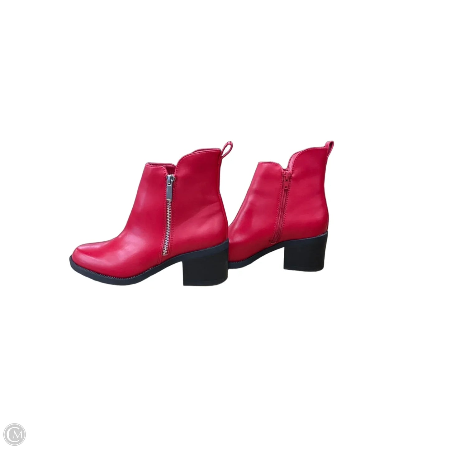 Boots Ankle Heels By Cme In Red, Size: 7