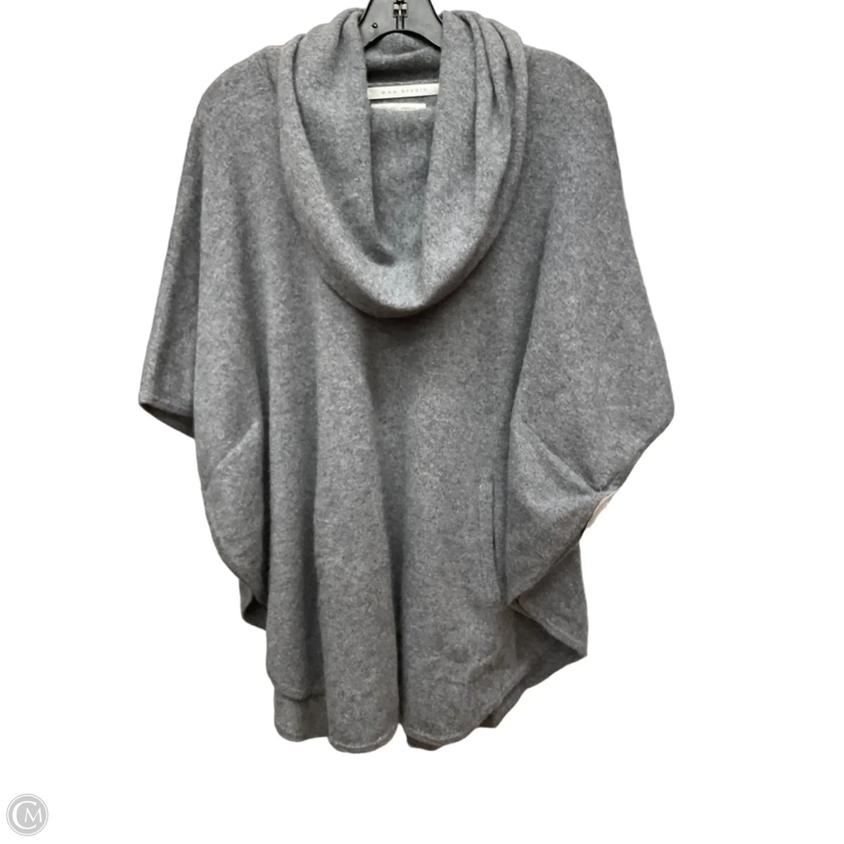 Poncho By Max Studio In Grey, Size: L