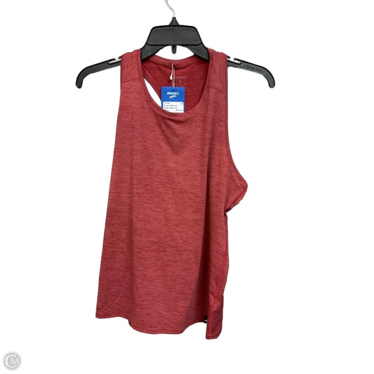 Athletic Tank Top By Brooks In Red, Size: M