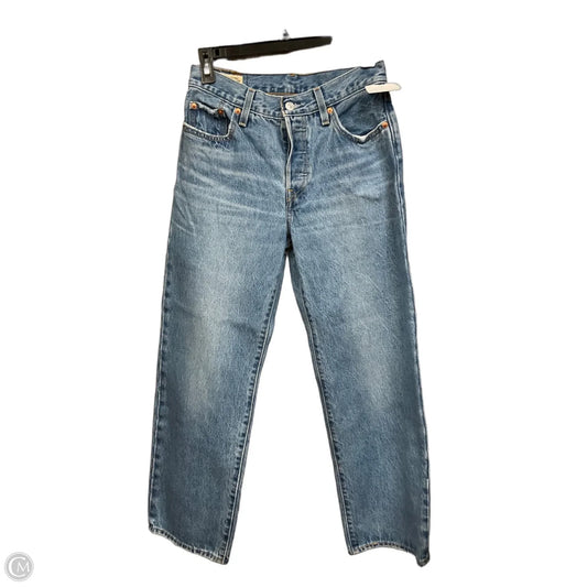 Jeans Straight By Levis In Blue Denim, Size: 0