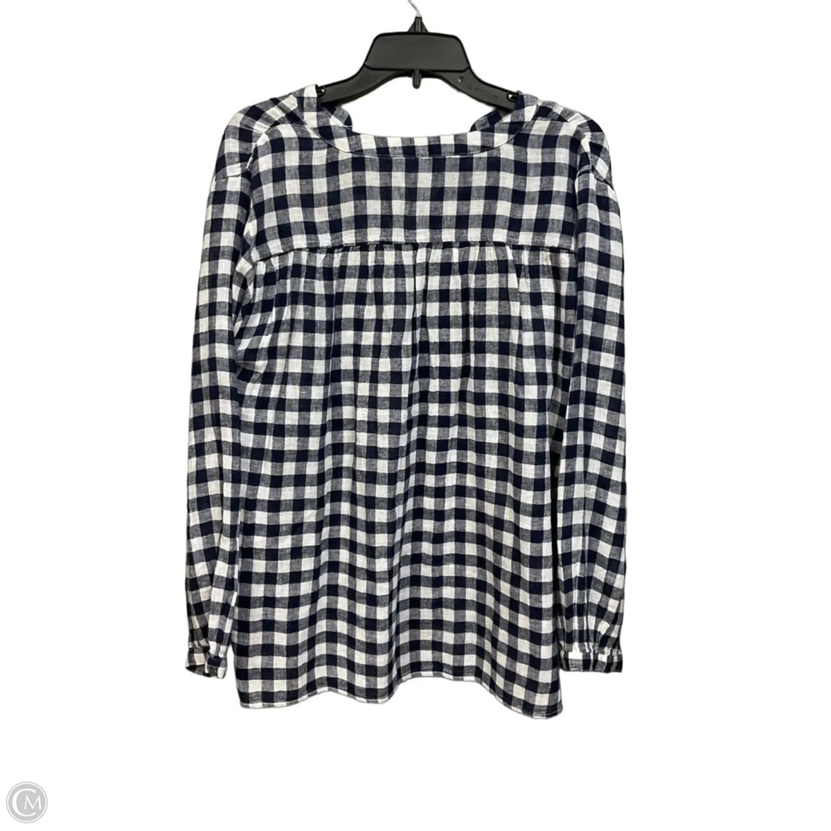 Top Long Sleeve By Old Navy In Checkered Pattern, Size: L