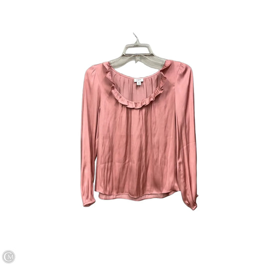Blouse Long Sleeve By J. Crew In Pink, Size: Xs
