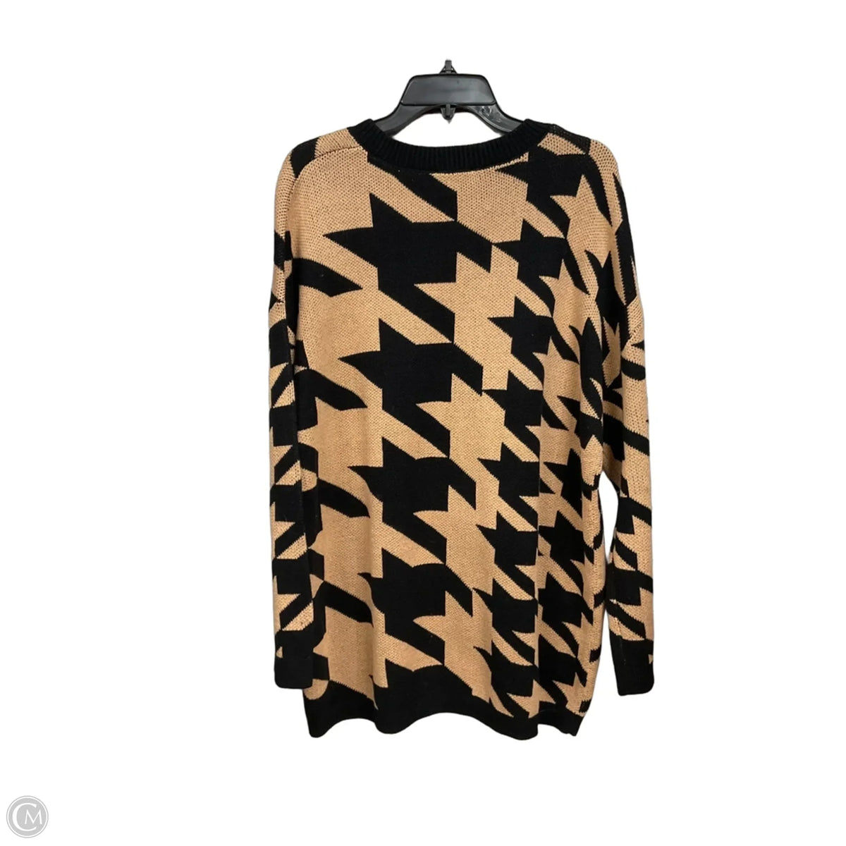 Sweater By Express In Black & Tan, Size: L