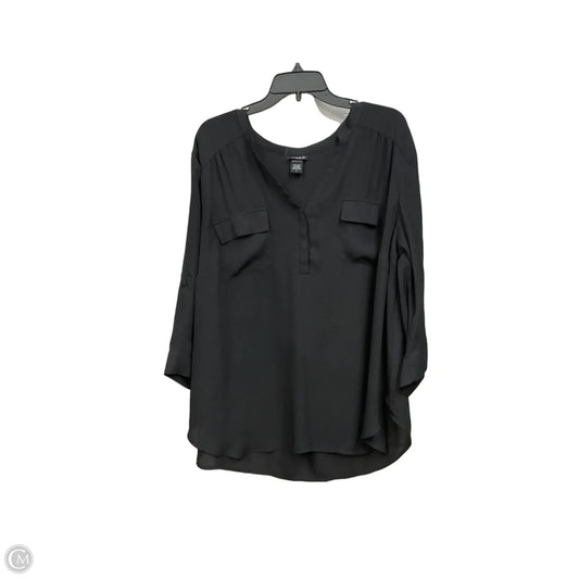 Blouse 3/4 Sleeve By Torrid In Black, Size: 3x