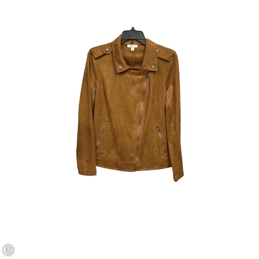 Jacket Moto By Style And Company In Brown, Size: M