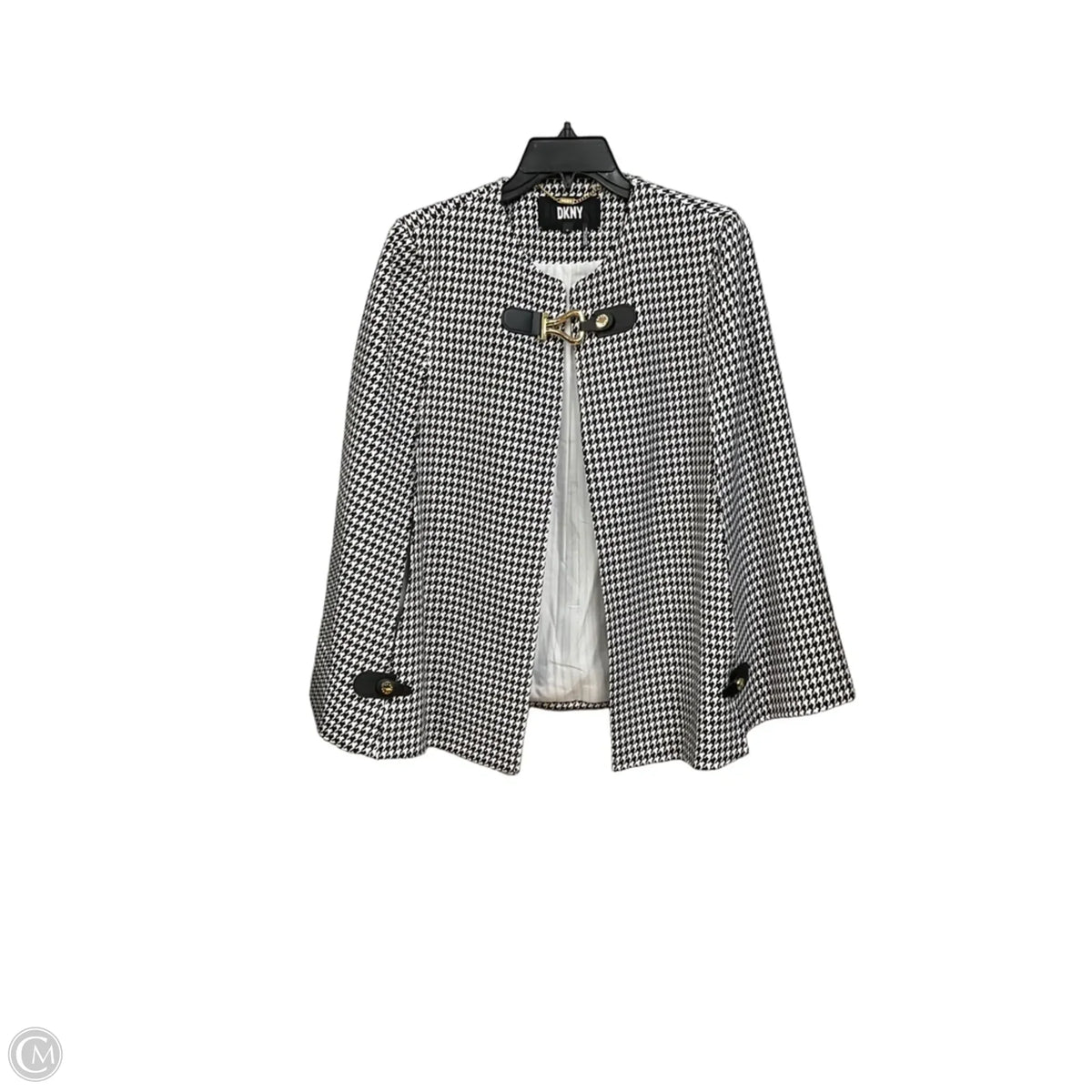 Poncho By Dkny In Black & White, Size: M