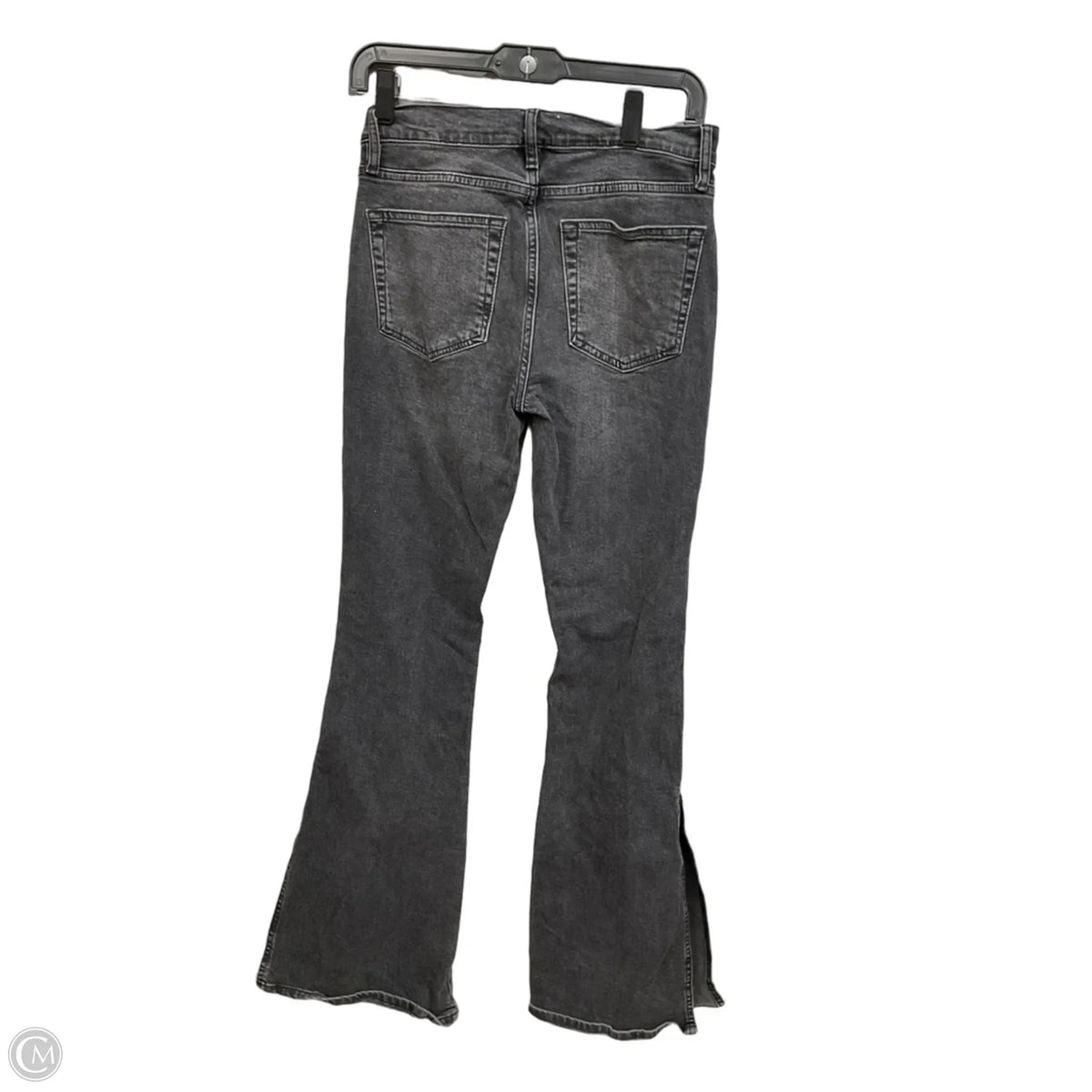 Jeans Flared By Frame In Black Denim, Size: 2