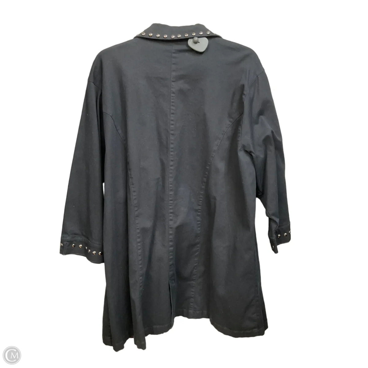 Jacket Other By Clothes Mentor In Black & Silver, Size: 2x