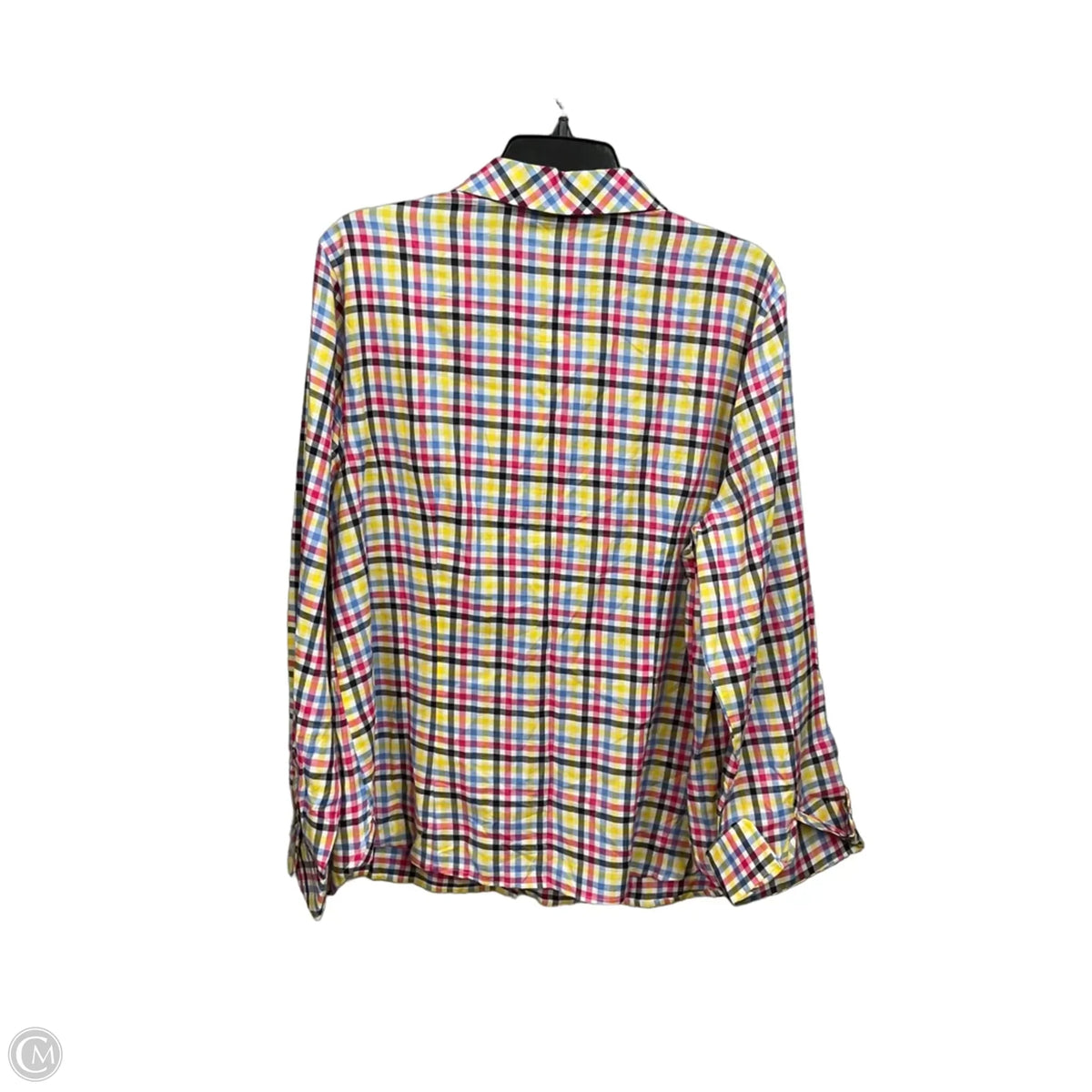Top Long Sleeve By Talbots In Plaid Pattern, Size: Xl