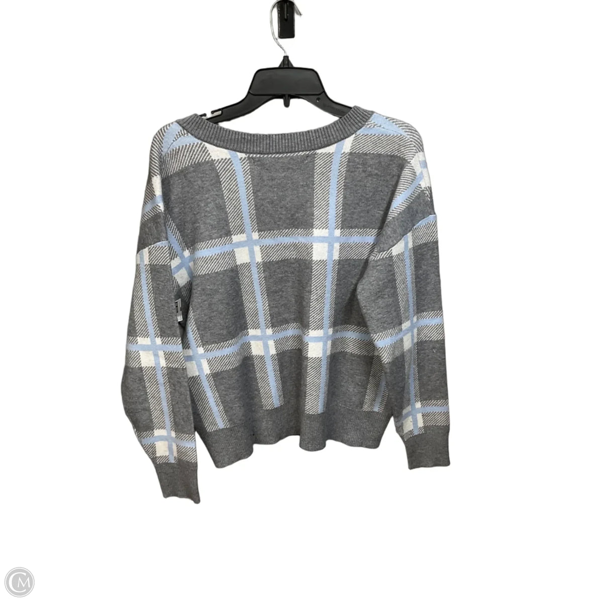 Sweater By Max Studio In Plaid Pattern, Size: L
