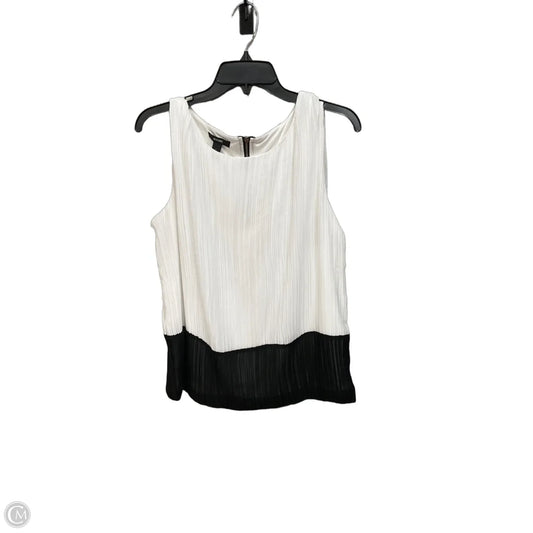 Top Sleeveless By Alfani In Black & White, Size: L
