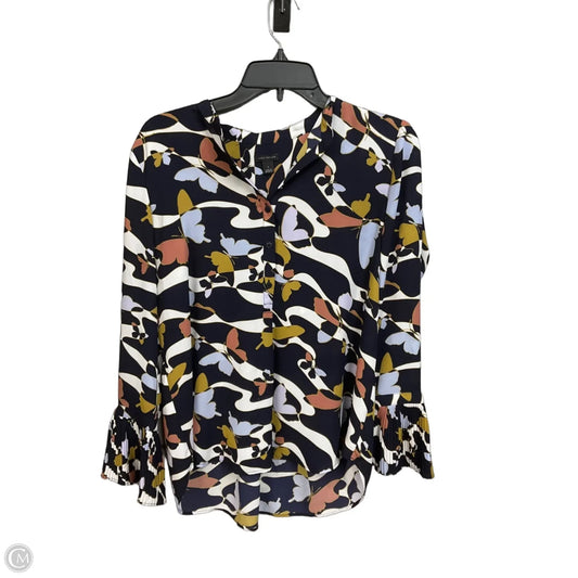 Blouse Long Sleeve By Ann Taylor In Floral Print, Size: S