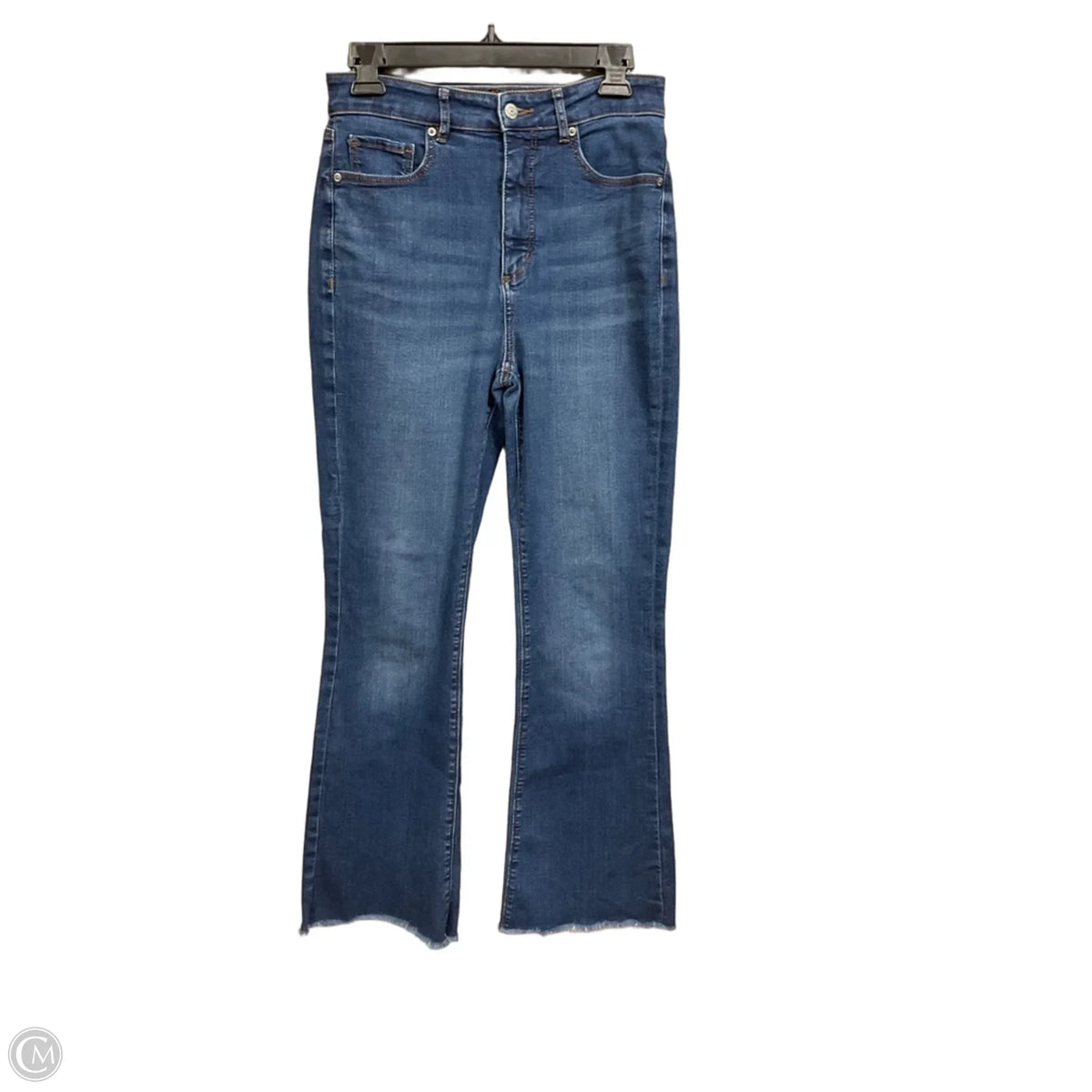 Jeans Flared By Loft In Blue Denim, Size: 4