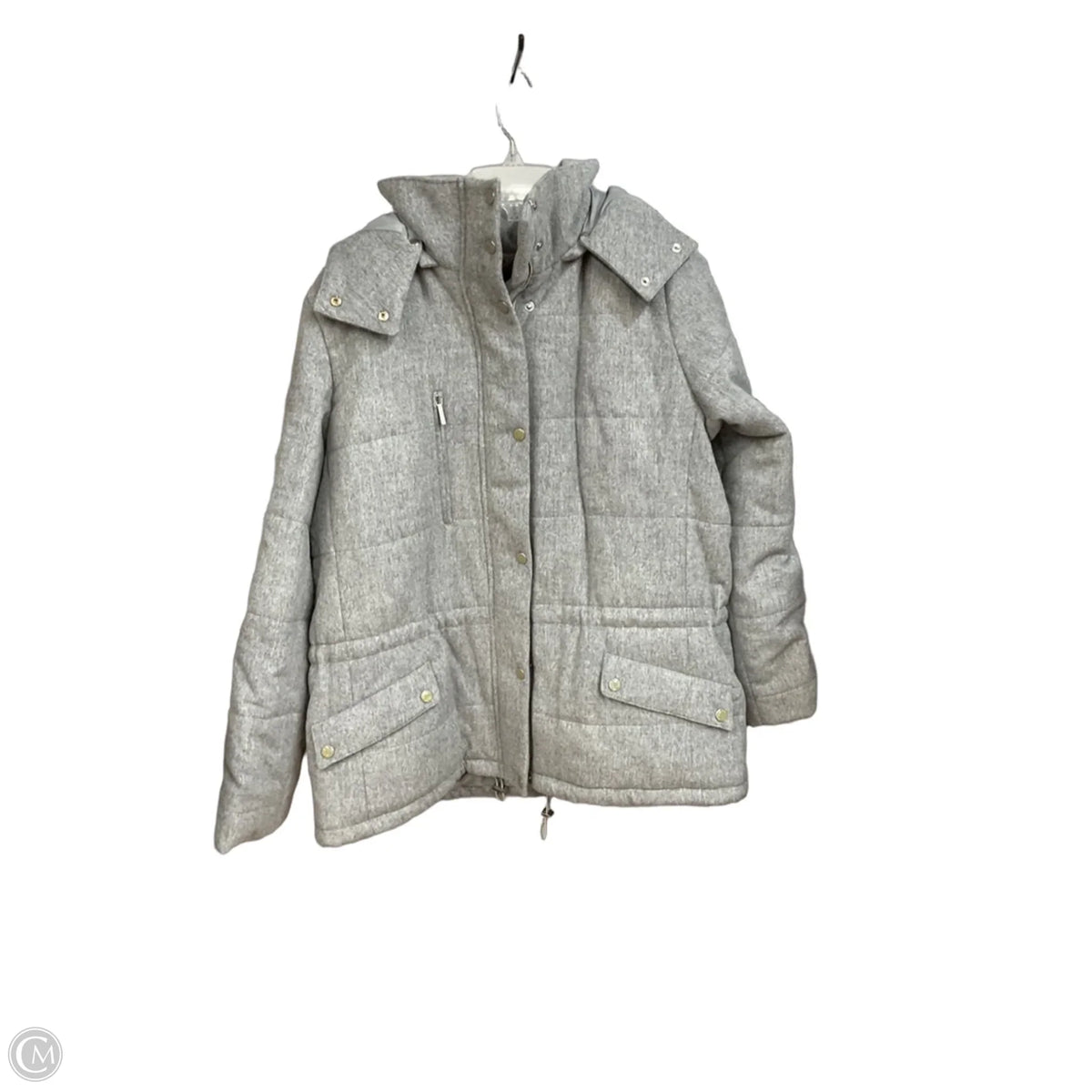 Coat Wool By Talbots In Grey, Size: Xl