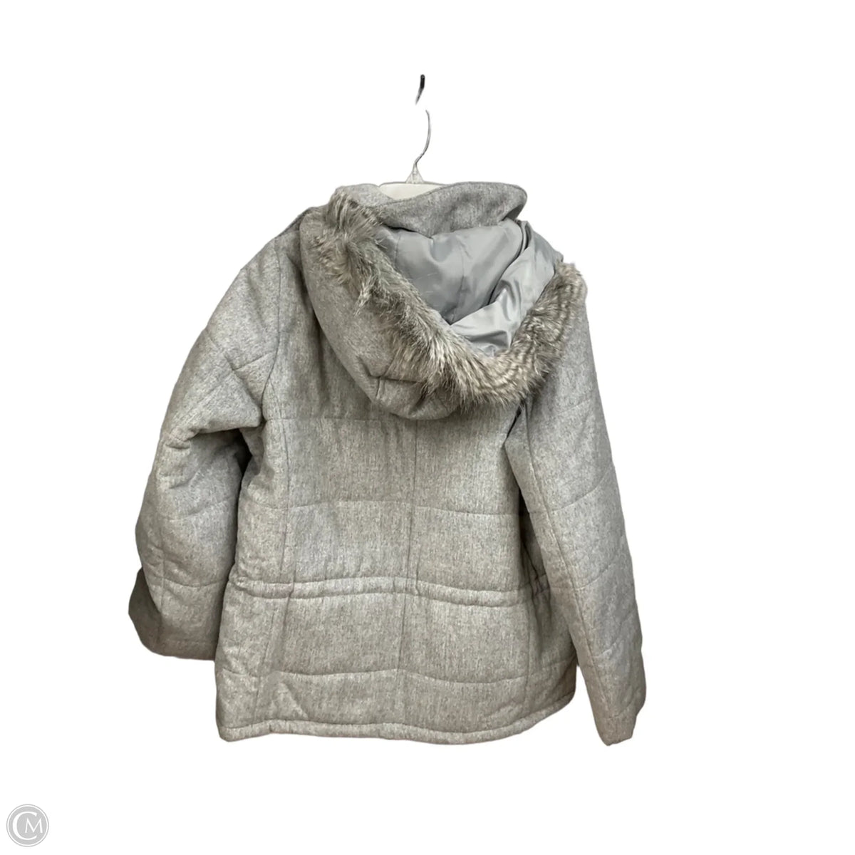 Coat Wool By Talbots In Grey, Size: Xl