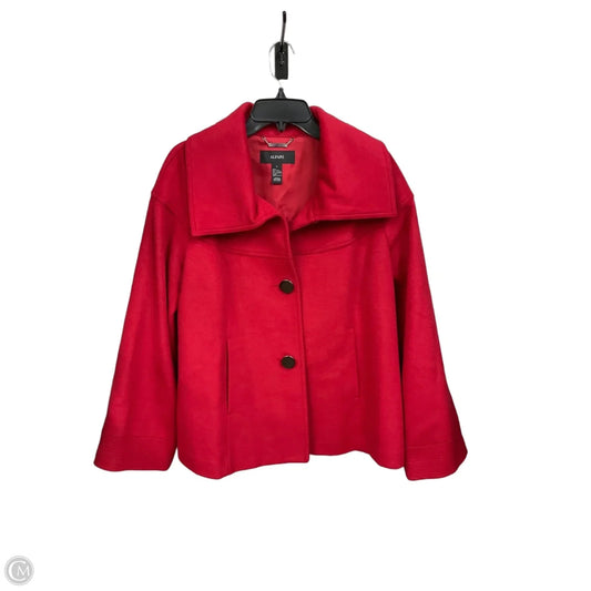 Coat Wool By Alfani In Red, Size: L