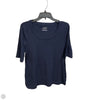 Top Short Sleeve Basic By Talbots In Navy, Size: L