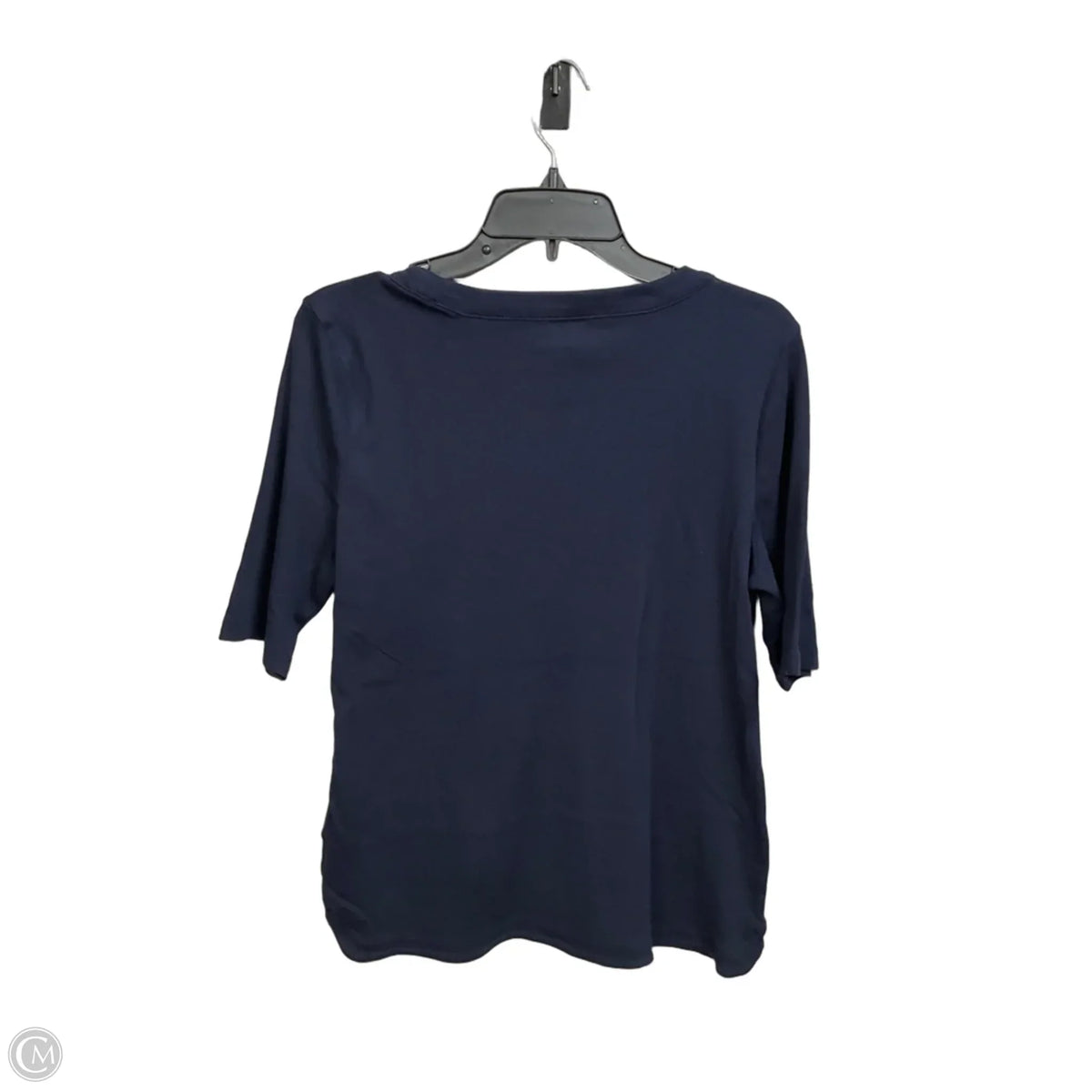 Top Short Sleeve Basic By Talbots In Navy, Size: L