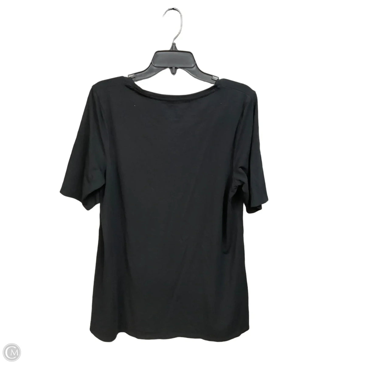 Top Short Sleeve Basic By Chicos In Black, Size: L