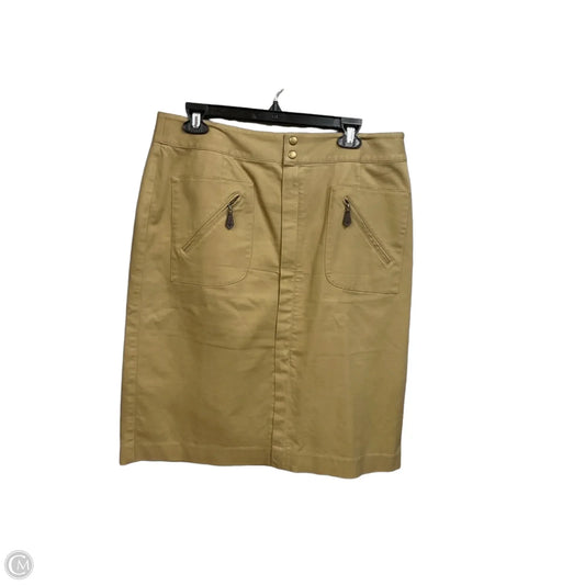 Skirt Midi By Talbots In Tan, Size: 14