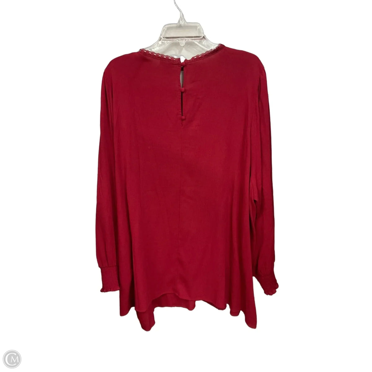 Top Long Sleeve By Torrid In Maroon, Size: 4x