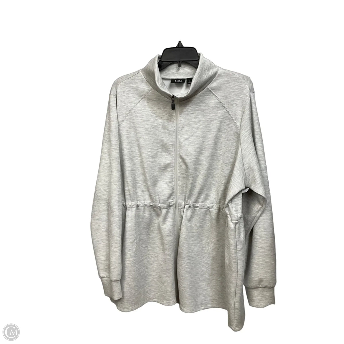 Athletic Jacket By Torrid In Grey, Size: 1x