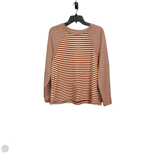 Top Long Sleeve By Liverpool In Striped Pattern, Size: Xl
