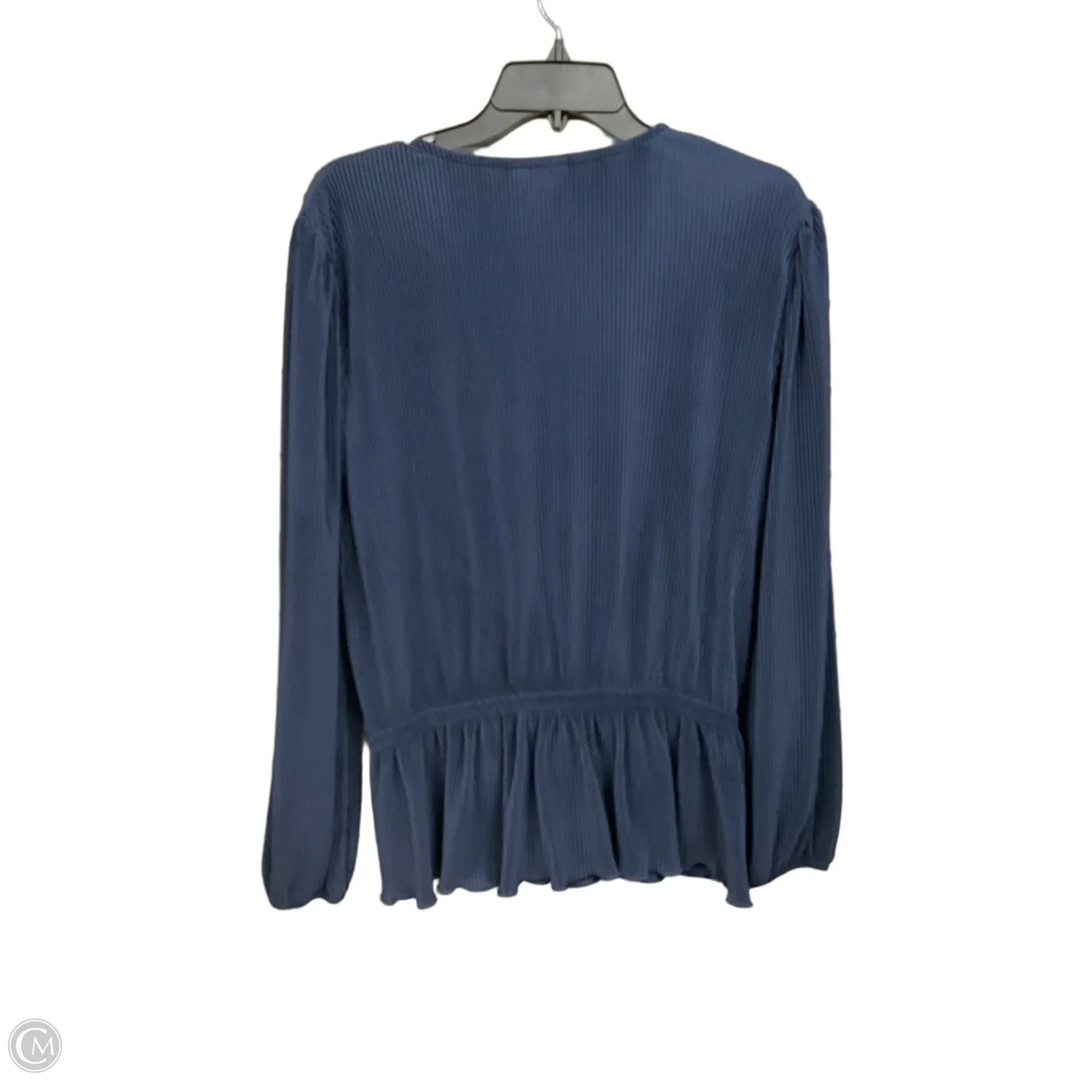 Blouse Long Sleeve By On 34th In Navy, Size: L