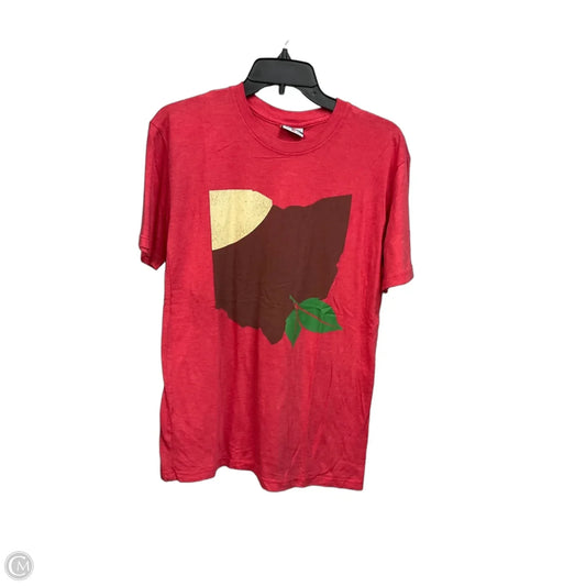 Top Short Sleeve Basic By Where Im From In Red, Size: M