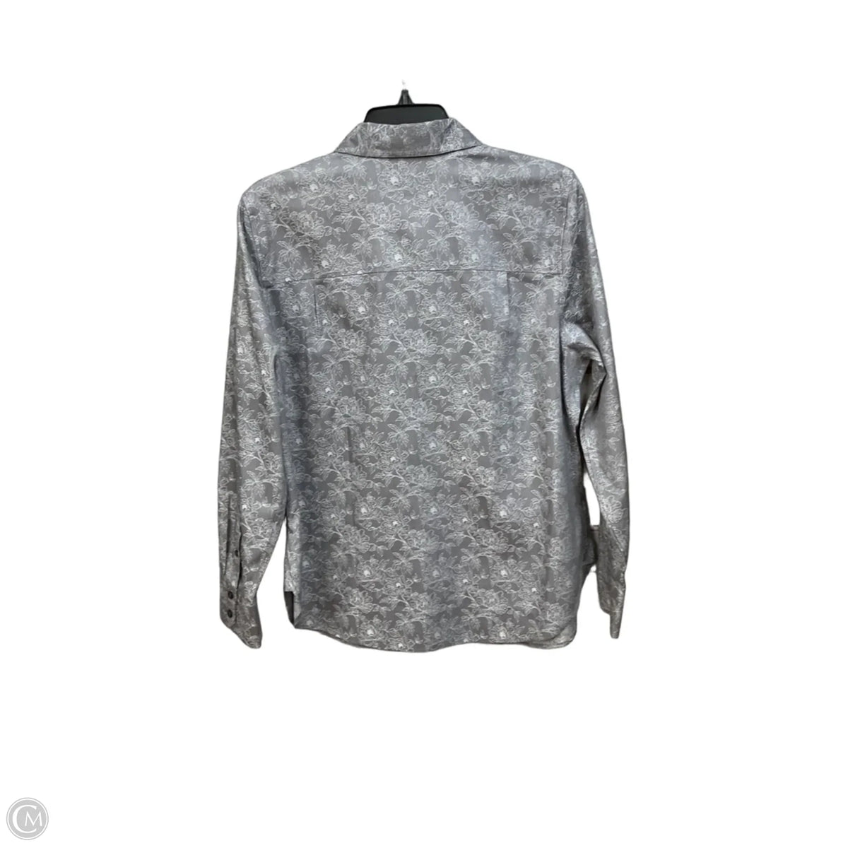 Top Long Sleeve By Chicos In Grey, Size: M