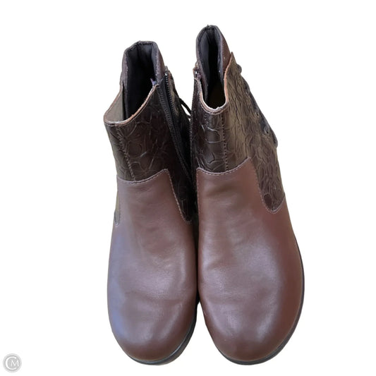 Boots Ankle Heels By Alegria In Brown, Size: 7.5