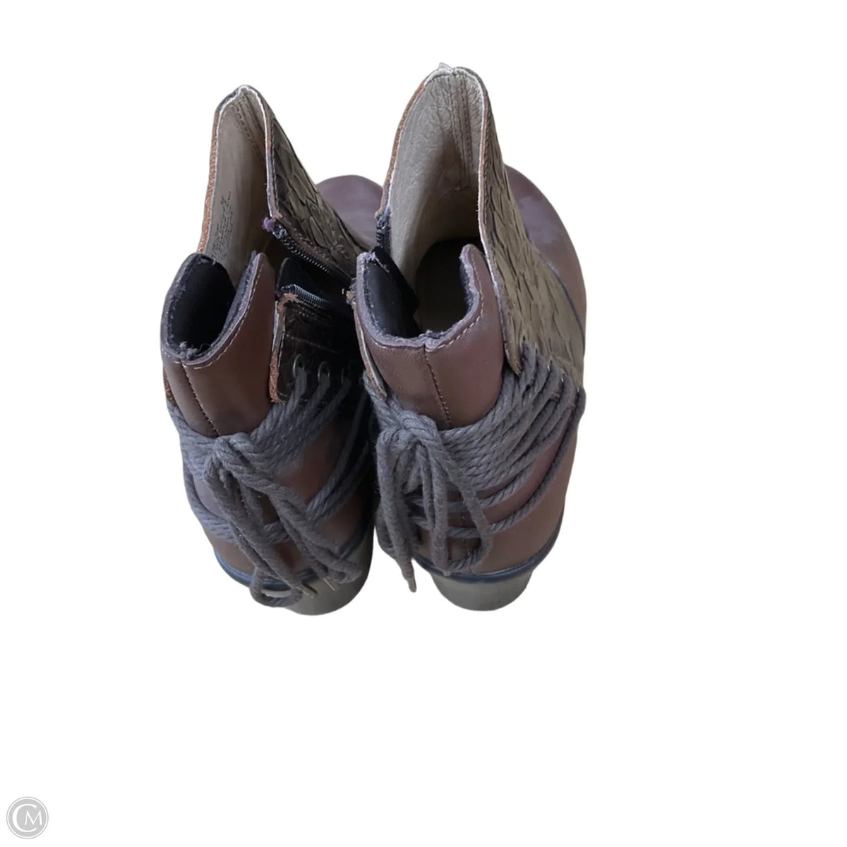 Boots Ankle Heels By Alegria In Brown, Size: 7.5