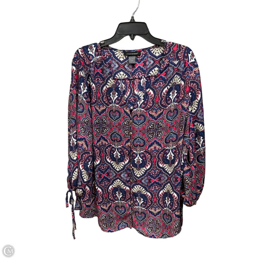 Blouse 3/4 Sleeve By Ashley Stewart In Multi-colored, Size: 2x