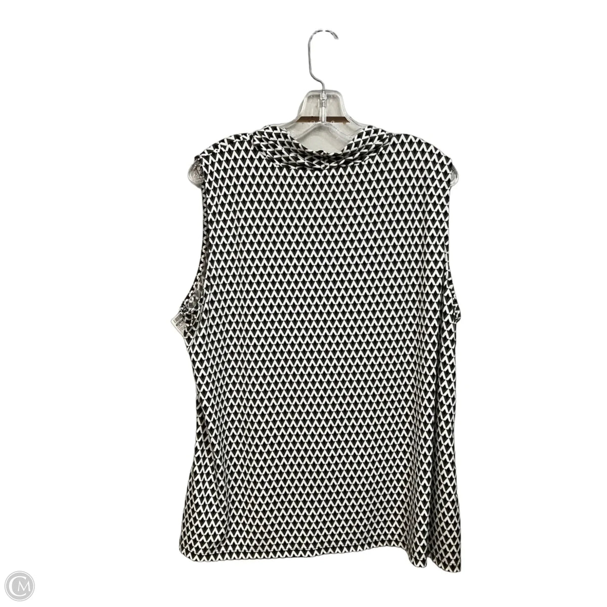 Top Sleeveless By Calvin Klein In Geometric Pattern, Size: 1x