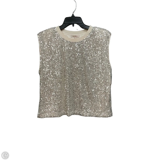 Top Sleeveless By Skies Are Blue In Cream, Size: L